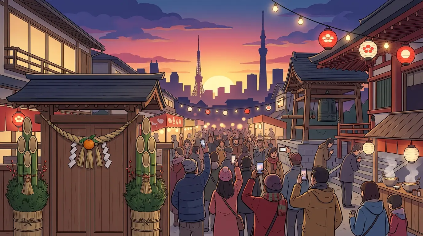 Tokyo oshogatsu festivities