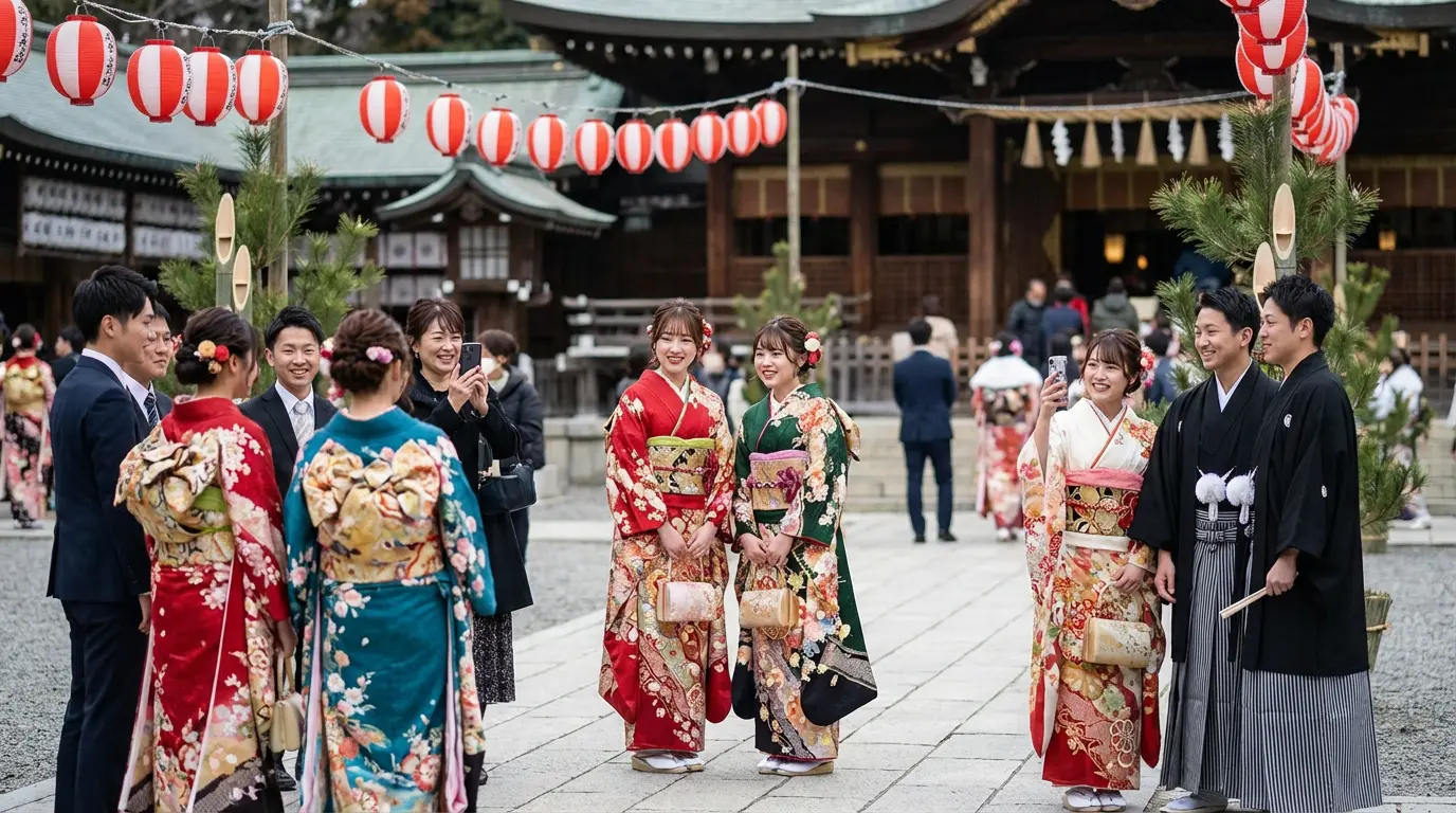 Traditional Coming of Age ceremony scene