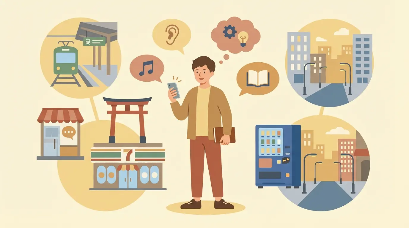 Learner surrounded by Japanese environment