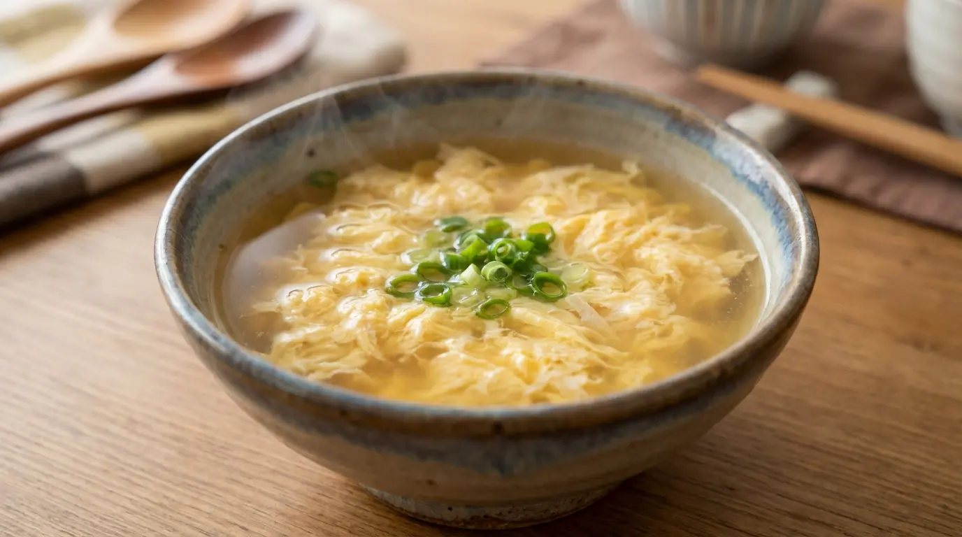 Kakitamajiru in a traditional bowl