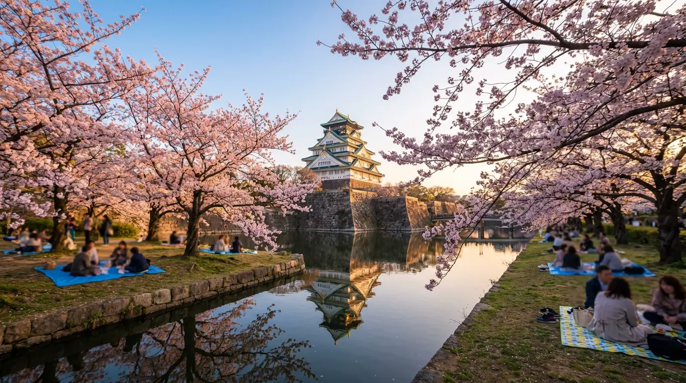 Osaka Castle cherry blossoms