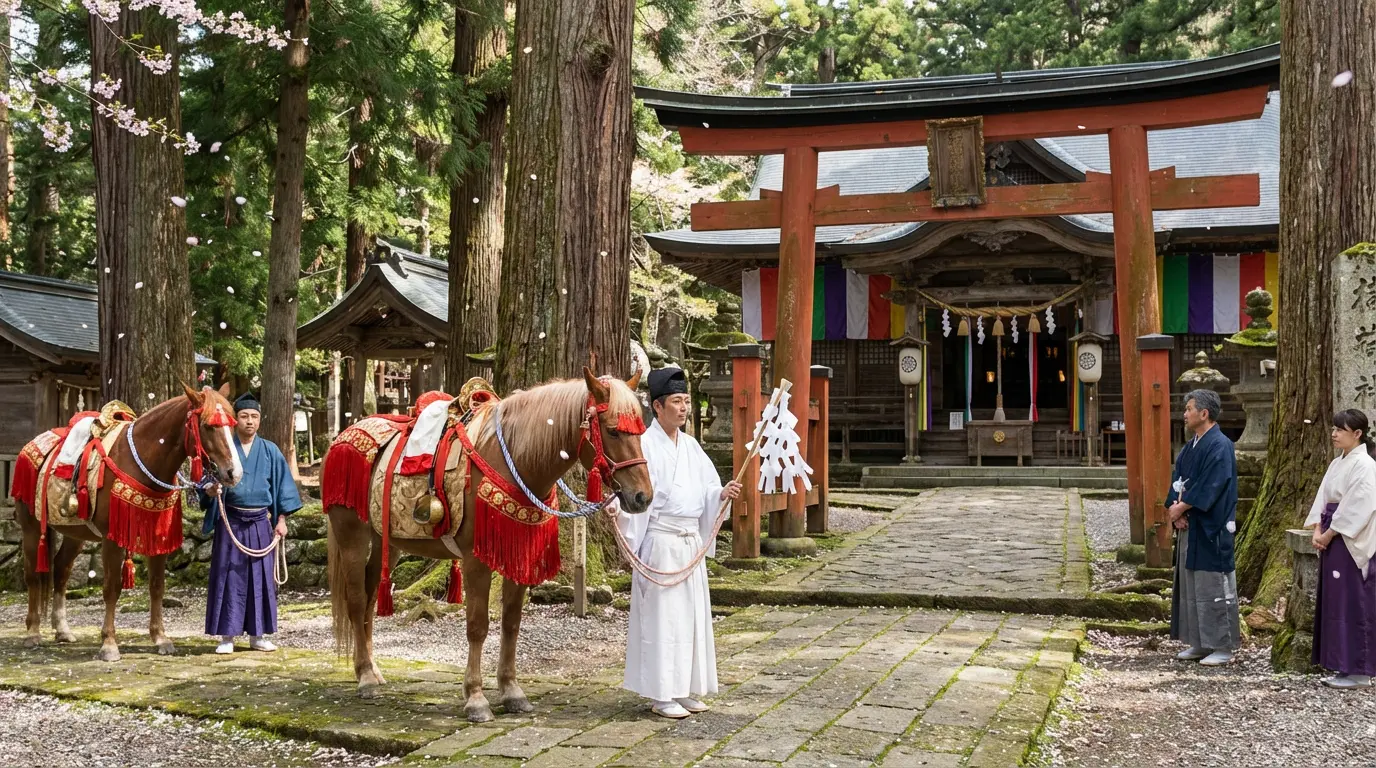 Traditional Japanese horse ceremony