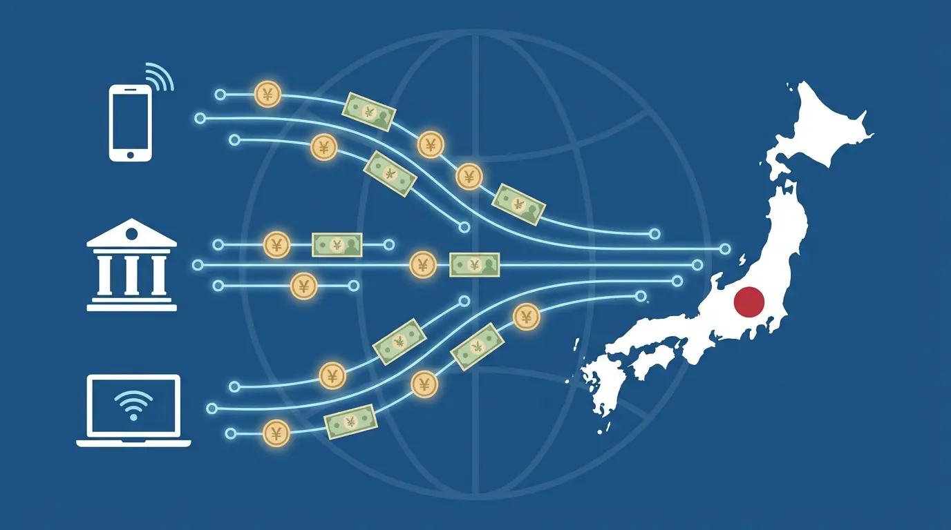 Transfer money to Japan illustration